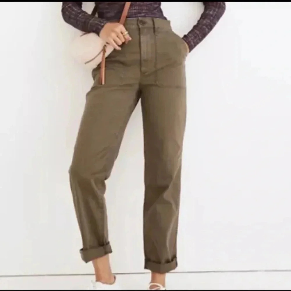 Madewell‎ The Perfect Vintage Straight Workwear Pant Camel Color